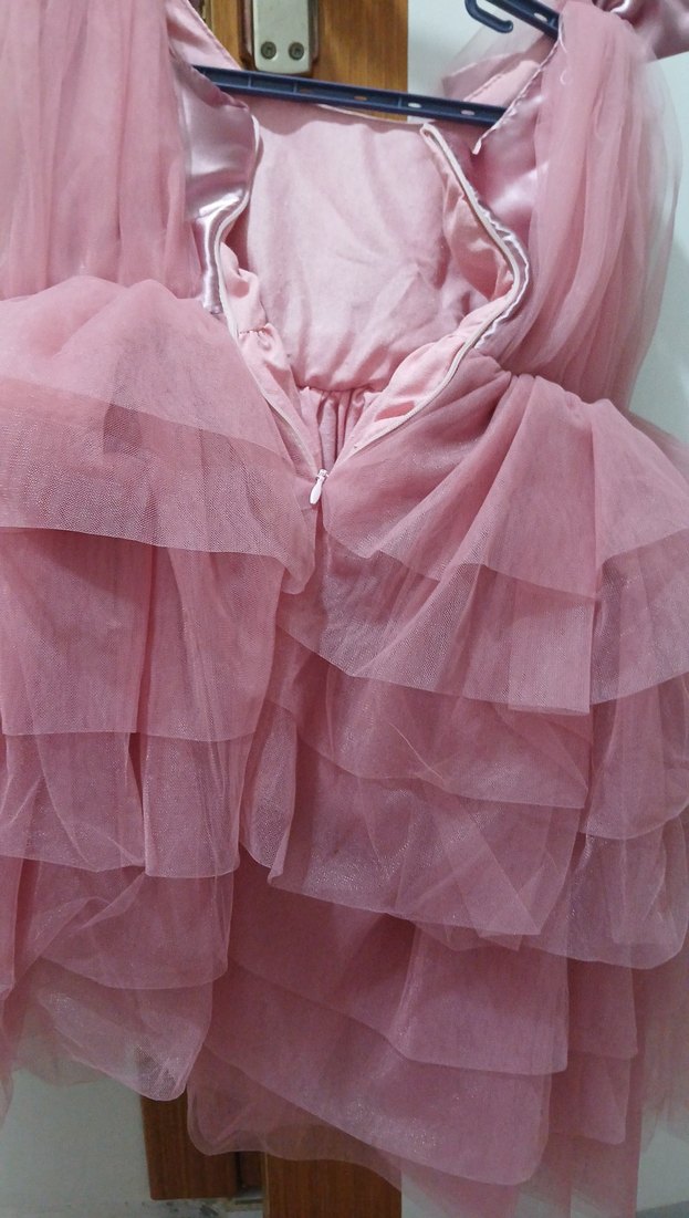 Kız Çocuk Pembe Fırfırlı Bohem Elbise - Görsel 4