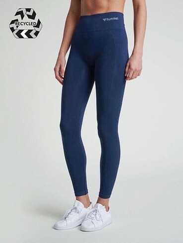 HUMMEL YAZILI LACİVERT TAYT