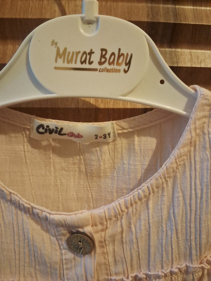 CİVİL marka  Kız Çocuk Keten Düğmeli Bluz - Görsel 2