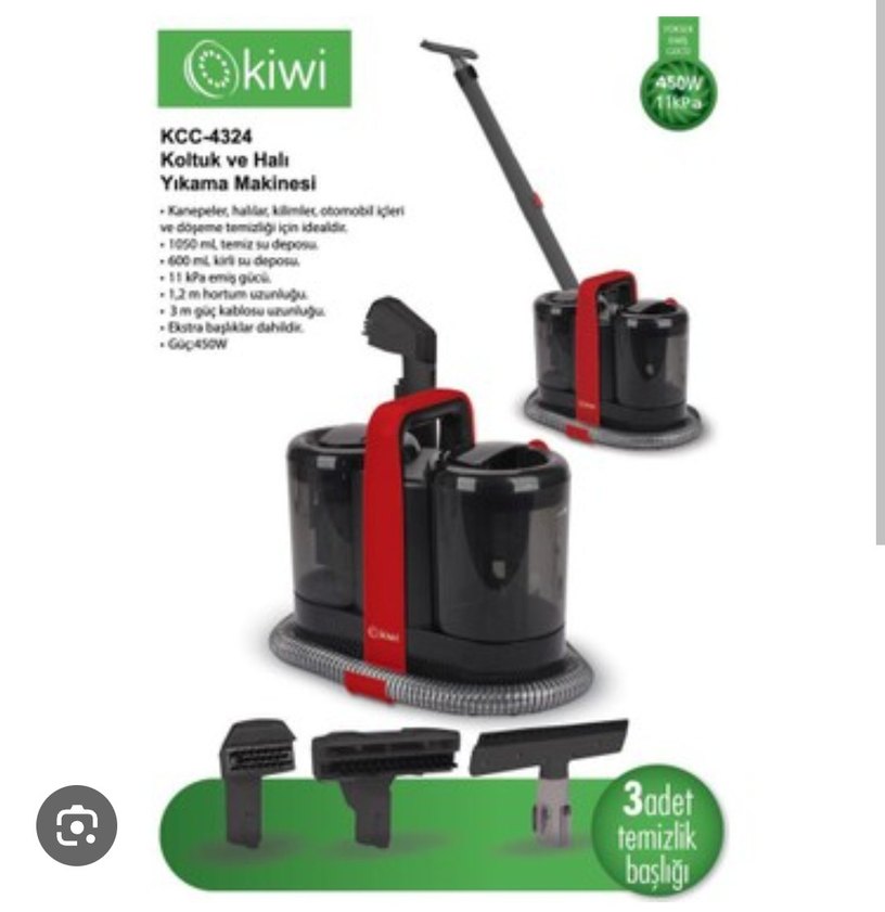 Kırmızı Siyah halı koltuk pencere yıkama makinesi - Görsel 2