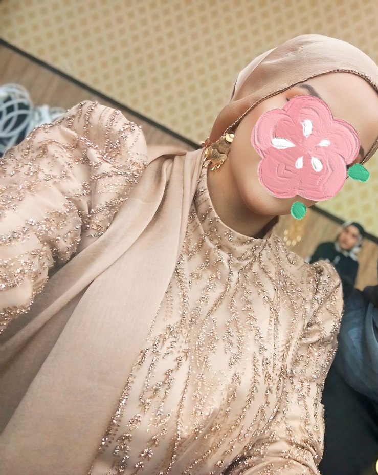 Pembe Uzun Drapeli Kadın Abiye Elbise - Görsel 2