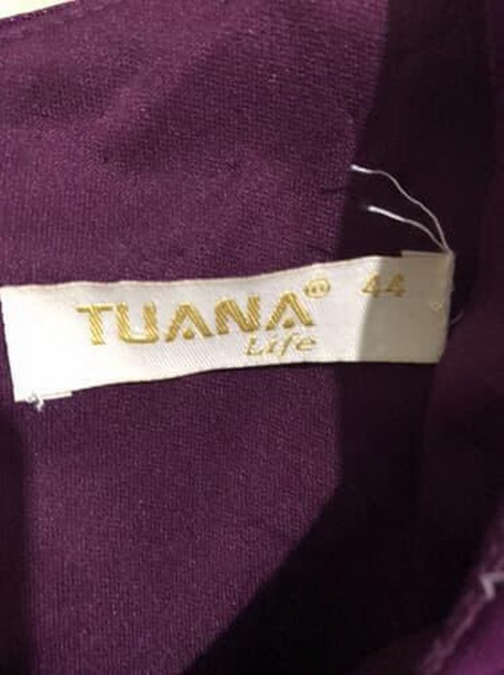 Uzun Mor Bohem Bağlama Desenli Kadın Elbise - Görsel 4