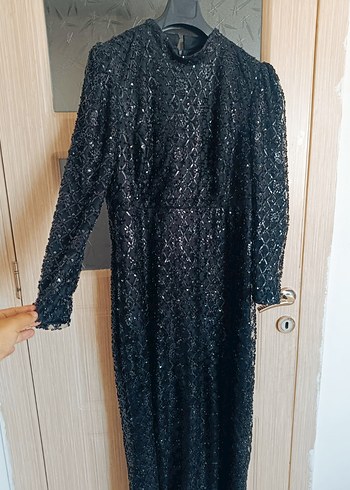 Abiye Uzun Siyah Gotik Drapeli Abiye Elbise