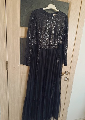 Siyah Bohem Uzun Abiye Elbise - Görsel 5