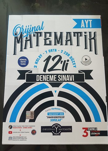 Orijinal Matematik 12'li AYT Deneme