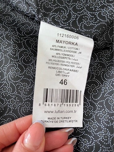 46 Beden gri Renk Lufian Yelek