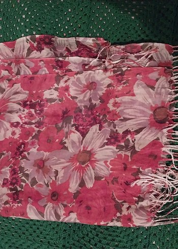 Beden Dantel Detaylı Pembe Bohem Kadın Şal