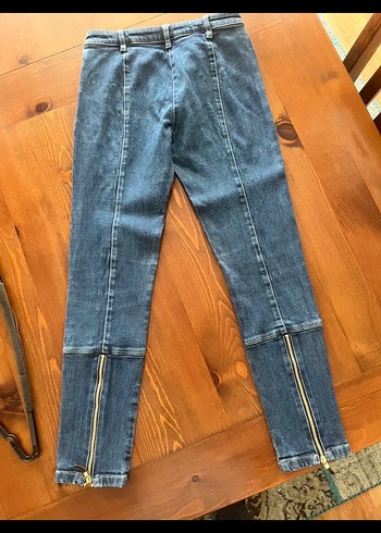 Biker Tarzı Kadın Denim Pantolon - Görsel 2