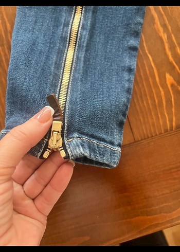 Biker Tarzı Kadın Denim Pantolon - Görsel 3