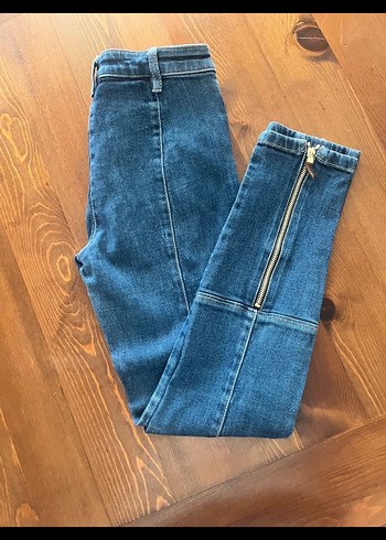 Biker Tarzı Kadın Denim Pantolon - Görsel 6