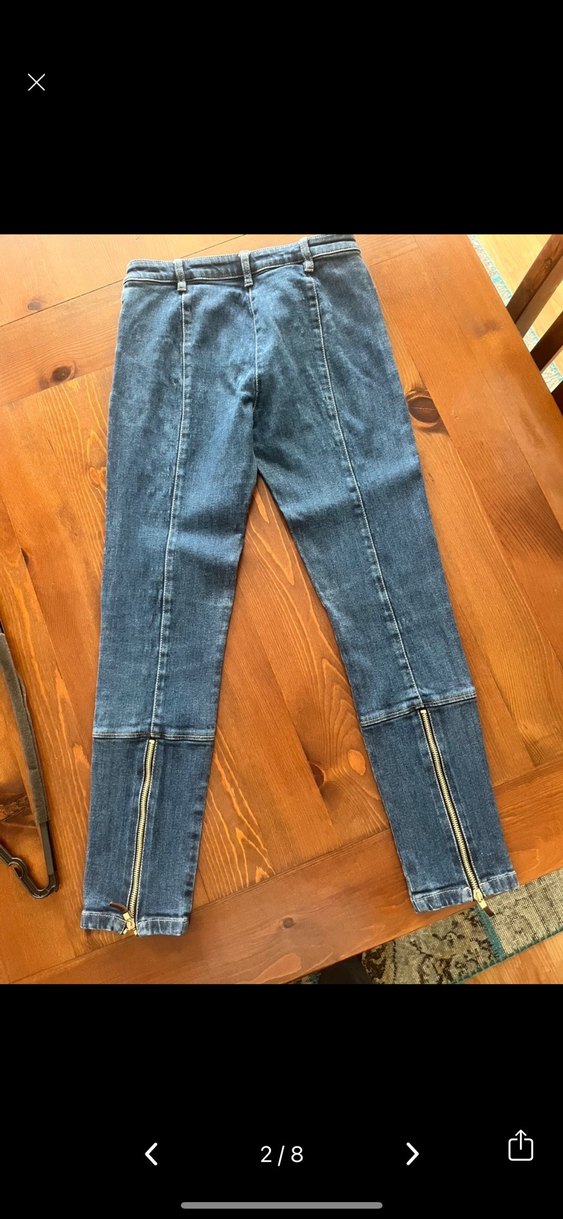 Biker Tarzı Kadın Denim Pantolon - Görsel 2