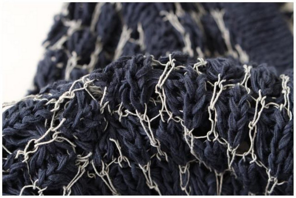 Kadın Lacivert Uzun Örgü Hırka - Görsel 4