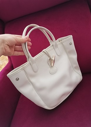 Longchamp beyaz çanta 