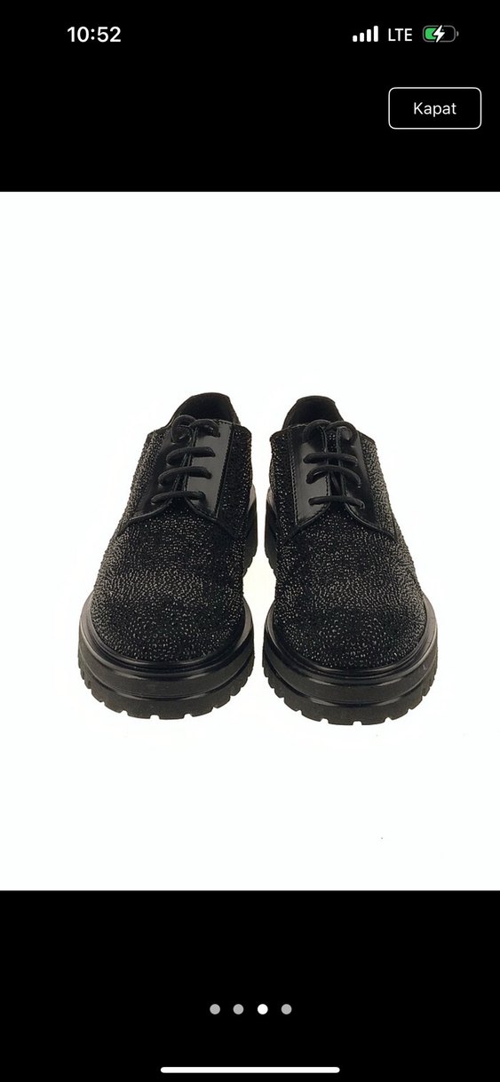 Siyah Parlak Platform Topuklu Kadın Klasik Ayakkabı - Görsel 3