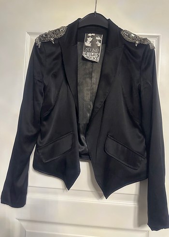 Siyah Gotik Kadın Blazer Ceket - Görsel 5