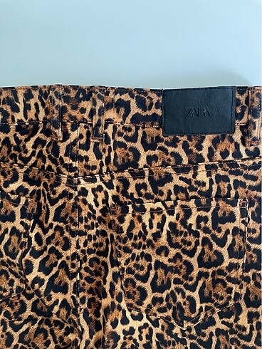40 Beden kahverengi Renk Zara leopar pantolon