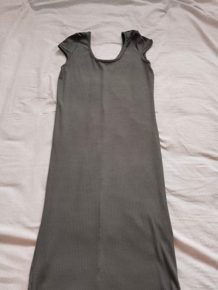 haki Midi Kadın Elbise - Görsel 3