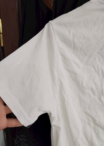 Erkek Beyaz V Yaka Slim Fit Tişört - Görsel 5