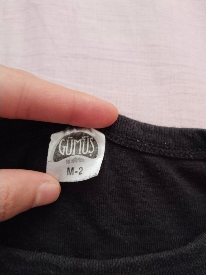 Siyah Kısa Kollu Erkek Tişört - Görsel 2