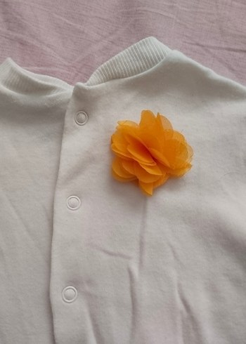 3 Ay Beden beyaz Renk çıtçıtlı Beyaz Bebek Tulumları