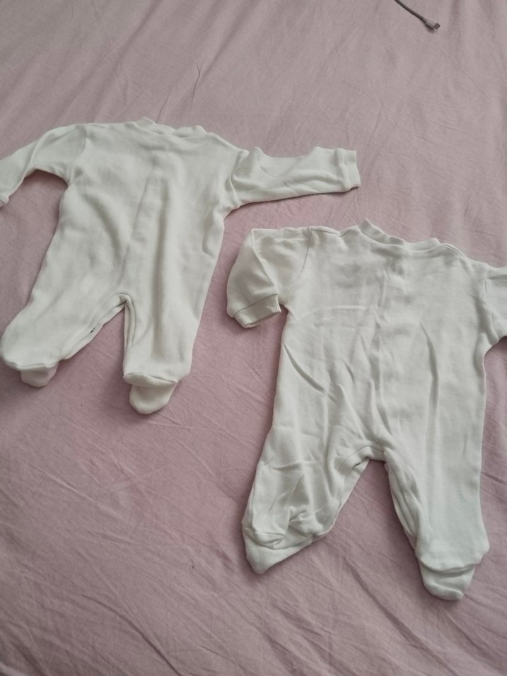 çıtçıtlı Beyaz Bebek Tulumları - Görsel 5