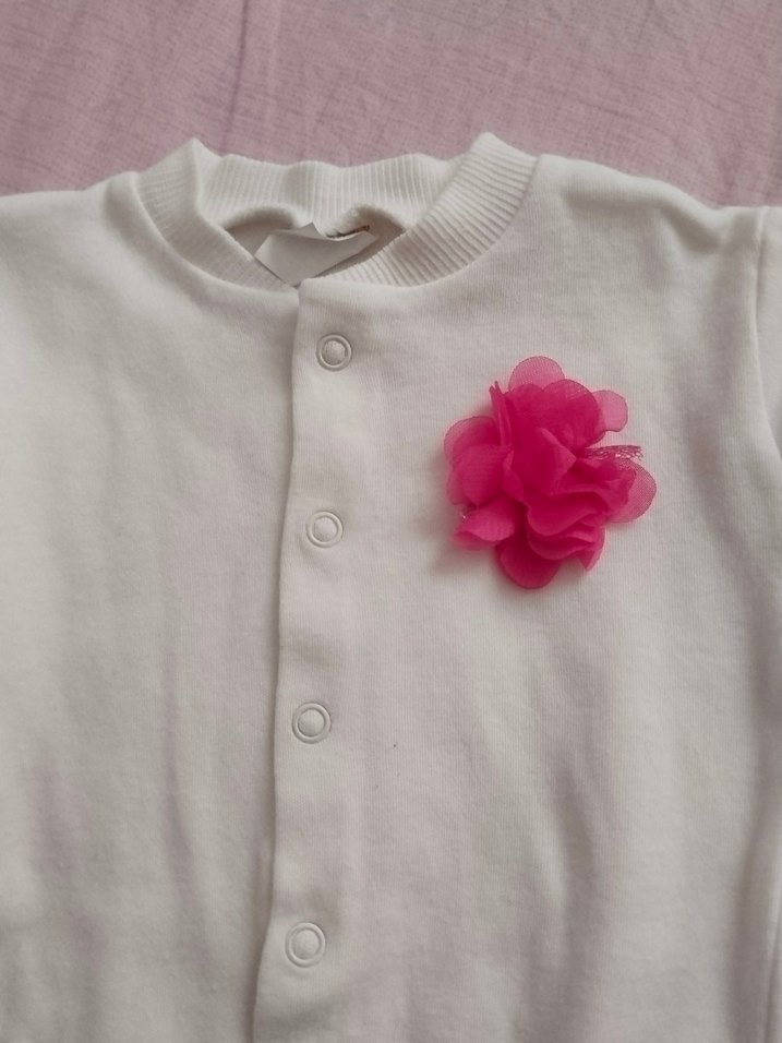 çıtçıtlı Beyaz Bebek Tulumları - Görsel 3