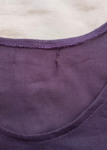 Mor Kadın Kolsuz Tişört - Görsel 3