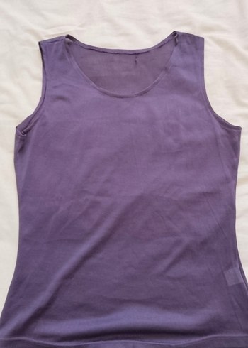 Mor Kadın Kolsuz Tişört - Görsel 2