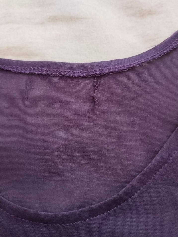 Mor Kadın Kolsuz Tişört - Görsel 3