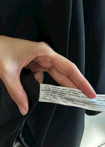 36 Beden siyah Renk Düğmeli Siyah Kadın Blazer Ceket