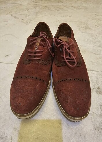 Bordo oxford ayakkabi
