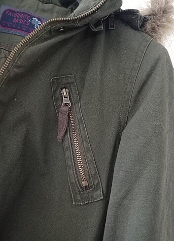 Yeşil kapüşonlu parka 36 beden  - Görsel 8