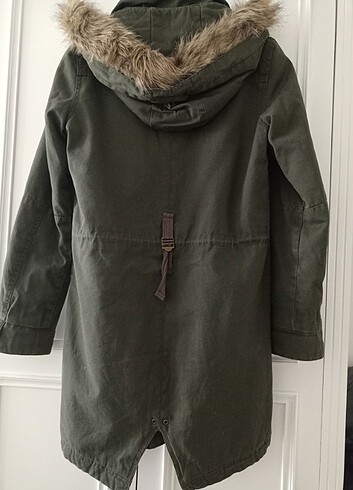 Yeşil kapüşonlu parka 36 beden  - Görsel 9