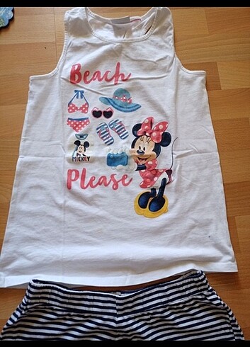 LC Waikiki LCW 11 12 yaş şortlu pijama takımı