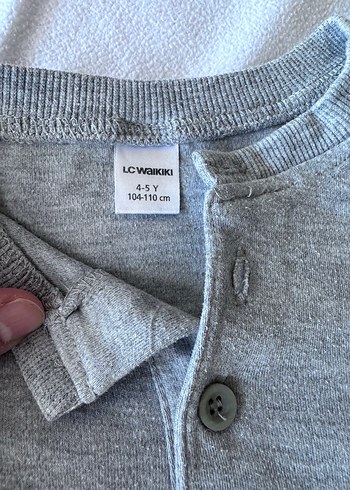 4 yaş Gri Çizgili pijama takımı - Görsel 3