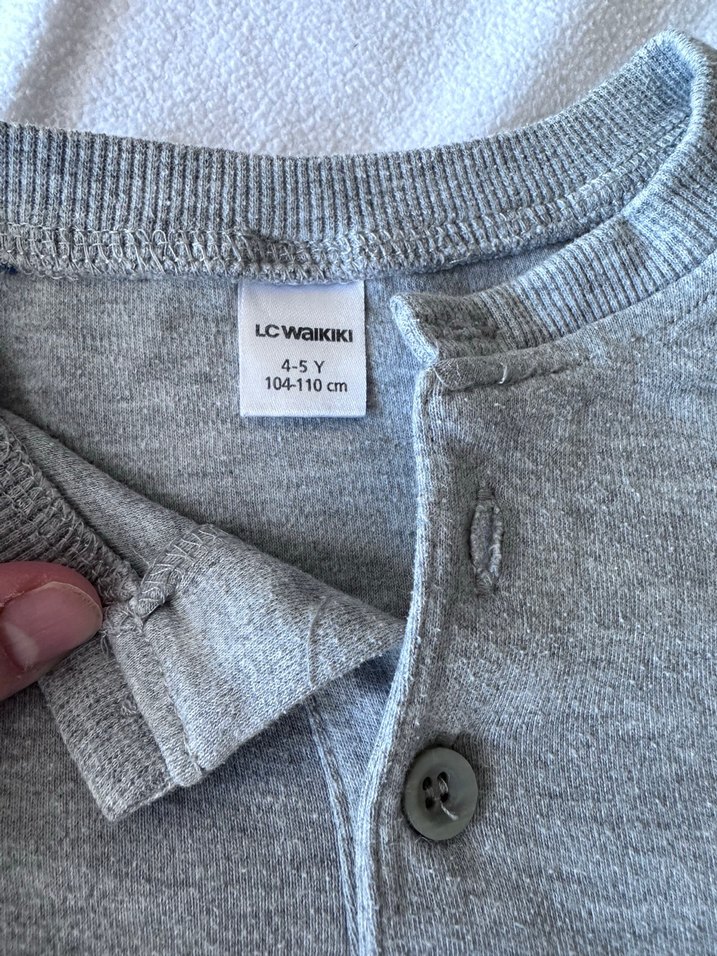 4 yaş Gri Çizgili pijama takımı - Görsel 3