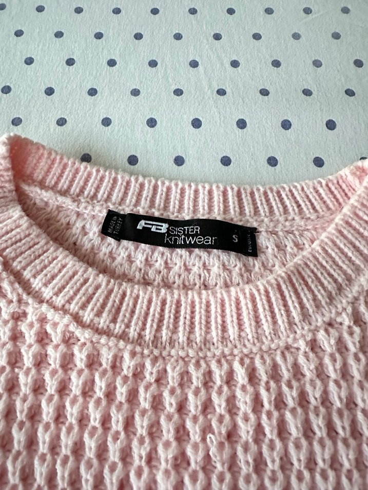 Pembe Nakışlı Kız Çocuk Triko Kazak - Görsel 3