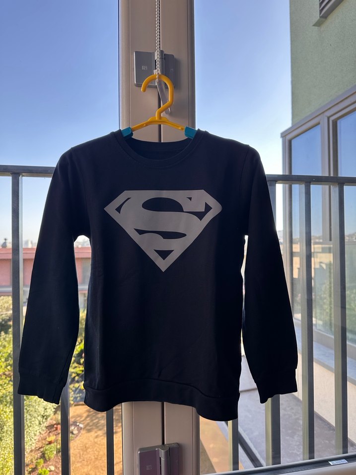 Erkek Çocuk superman baskılı Sweatshirt - Görsel 2