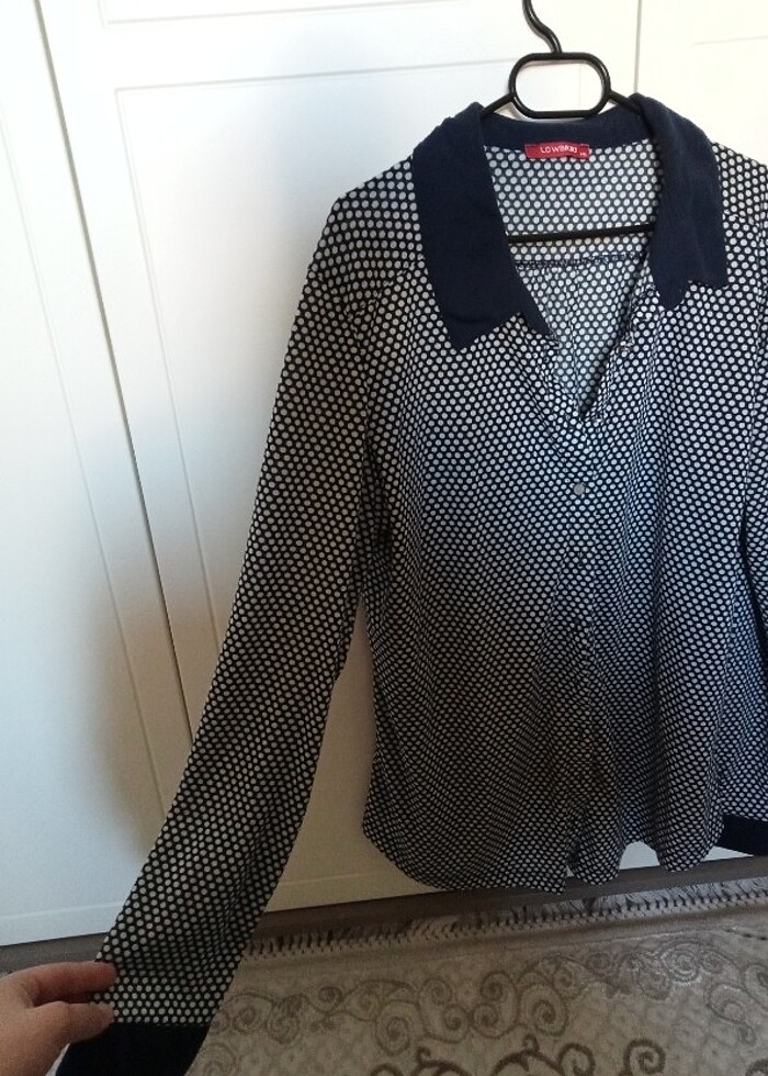 Puantiyeli gömlek  - Görsel 2