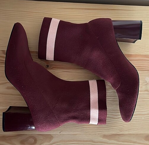 38 Beden bordo Renk Zara kumaş bot