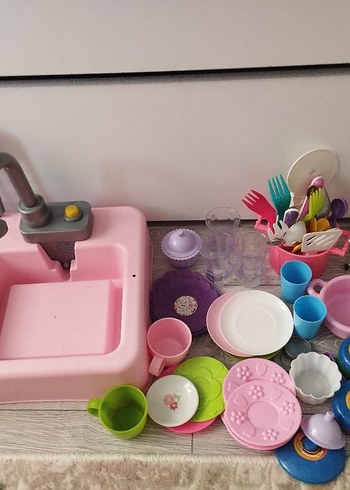 Pastel Pembe Mutfak Aksesuarları Seti