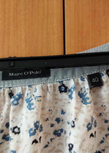 Marc B Düğmeli Mavi Bohem Kadın Bluz