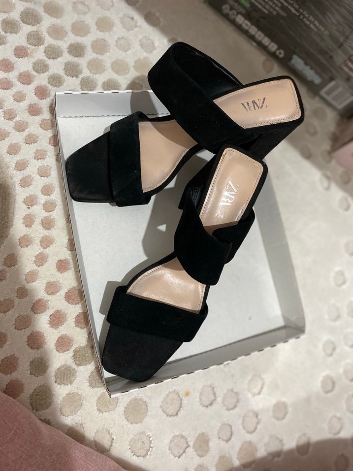 Siyah Blok Topuklu Kadın Platform Terlik - Görsel 3