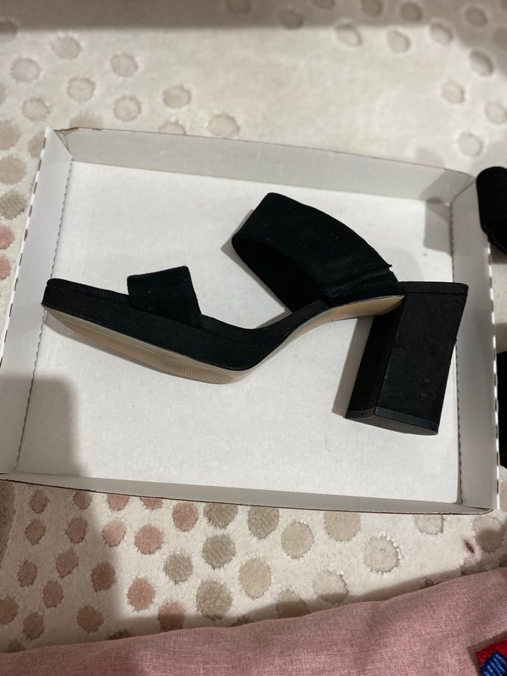 Siyah Blok Topuklu Kadın Platform Terlik - Görsel 4