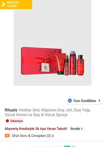 Beden RİTUALS HEDİYE SETİ