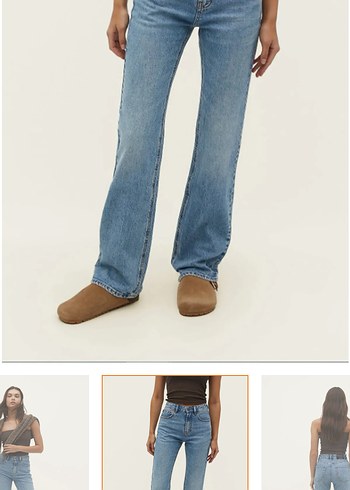 Kadın Mavi Normal Kesim Midi Denim Jean