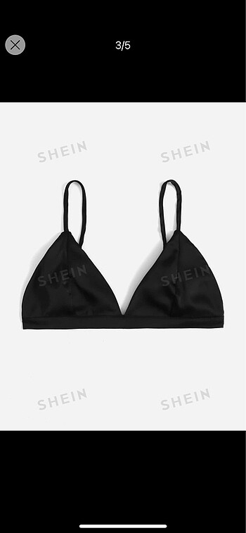 Sheinside Shein askılı siyah crop