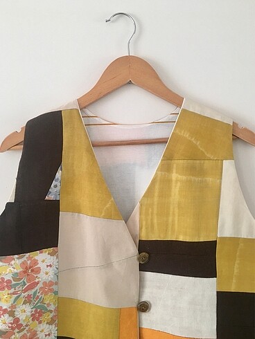 44 Beden patchwork yelek