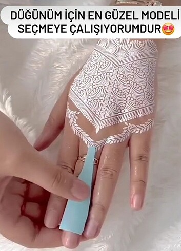 Beyaz kına tattoo