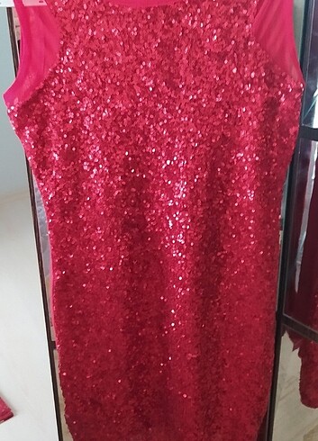 Pul payet mini elbise